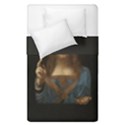 Salvator Mundi Leonardo DaVindi 1500 Jesus Christ Savior of the World Original Paint Most expensive in the world Duvet Cover Double Side (Single Size) View1