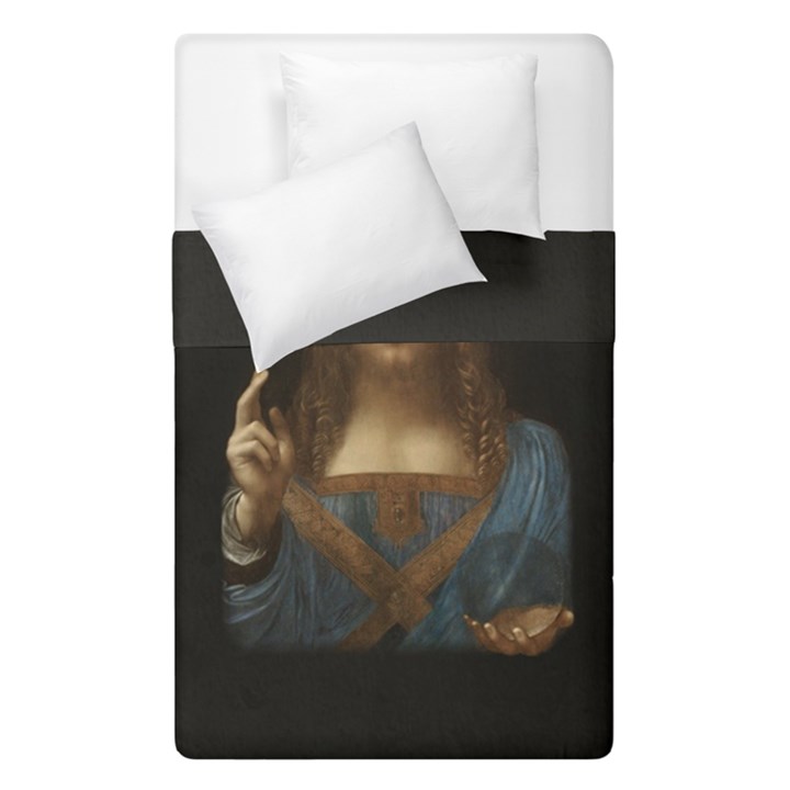 Salvator Mundi Leonardo DaVindi 1500 Jesus Christ Savior of the World Original Paint Most expensive in the world Duvet Cover Double Side (Single Size)