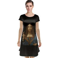 Salvator Mundi Leonardo Davindi 1500 Jesus Christ Savior Of The World Original Paint Most Expensive In The World Cap Sleeve Nightdress by snek