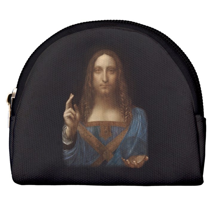 Salvator Mundi Leonardo DaVindi 1500 Jesus Christ Savior of the World Original Paint Most expensive in the world Horseshoe Style Canvas Pouch