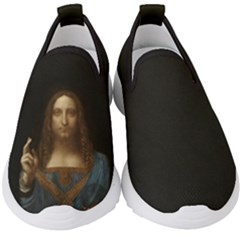 Salvator Mundi Leonardo Davindi 1500 Jesus Christ Savior Of The World Original Paint Most Expensive In The World Kids  Slip On Sneakers by snek