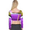 Pop Art Beach Umbrella Long Sleeve Crop Top View2