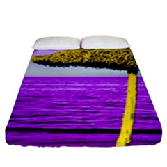 Pop Art Beach Umbrella Fitted Sheet (king Size) by essentialimage