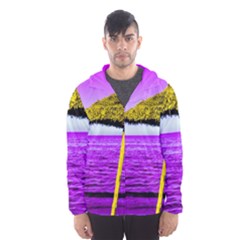 Pop Art Beach Umbrella Men s Hooded Windbreaker by essentialimage