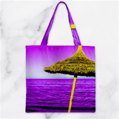 Pop Art Beach Umbrella Zipper Grocery Tote Bag by essentialimage