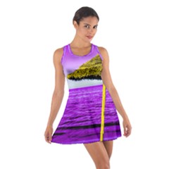 Pop Art Beach Umbrella Cotton Racerback Dress by essentialimage