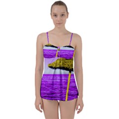 Pop Art Beach Umbrella Babydoll Tankini Set by essentialimage