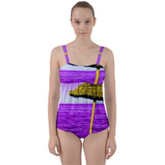 Pop Art Beach Umbrella Twist Front Tankini Set by essentialimage