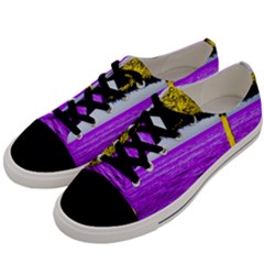 Pop Art Beach Umbrella Men s Low Top Canvas Sneakers by essentialimage