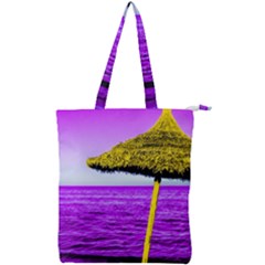 Pop Art Beach Umbrella Double Zip Up Tote Bag by essentialimage