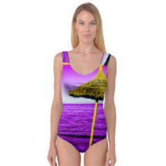 Pop Art Beach Umbrella Princess Tank Leotard  by essentialimage