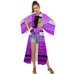 Pop Art Beach Umbrella Maxi Kimono