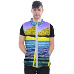 Pop Art Beach Umbrella  Men s Puffer Vest