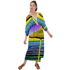 Pop Art Beach Umbrella  Grecian Style  Maxi Dress