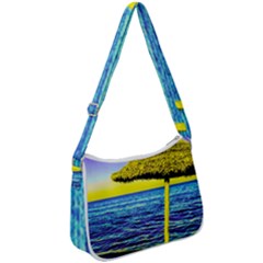 Pop Art Beach Umbrella  Zip Up Shoulder Bag