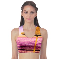 Pop Art Beach Umbrella  Sports Bra by essentialimage