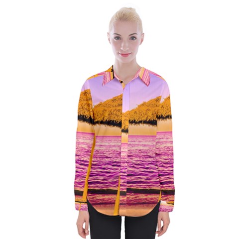 Pop Art Beach Umbrella  Womens Long Sleeve Shirt by essentialimage