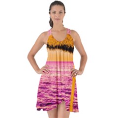 Pop Art Beach Umbrella  Show Some Back Chiffon Dress by essentialimage