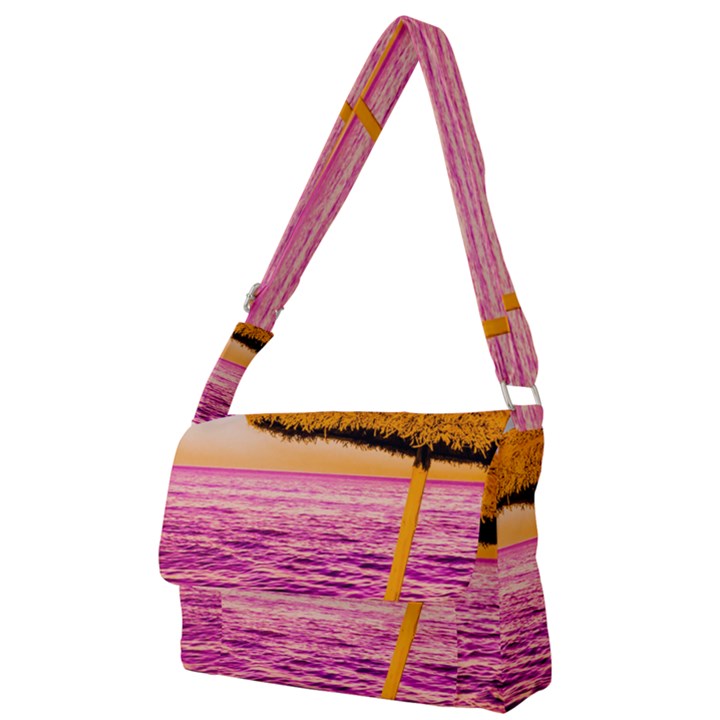 Pop Art Beach Umbrella  Full Print Messenger Bag (L)