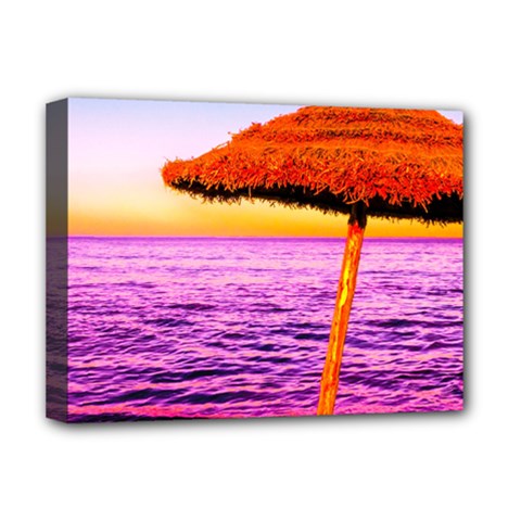 Pop Art Beach Umbrella  Deluxe Canvas 16  X 12  (stretched)  by essentialimage