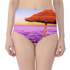 Pop Art Beach Umbrella  Classic High-waist Bikini Bottoms by essentialimage