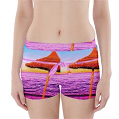 Pop Art Beach Umbrella  Boyleg Bikini Wrap Bottoms by essentialimage