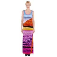 Pop Art Beach Umbrella  Thigh Split Maxi Dress by essentialimage