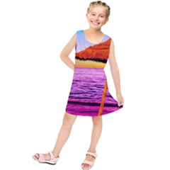 Pop Art Beach Umbrella  Kids  Tunic Dress by essentialimage