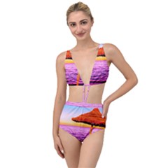 Pop Art Beach Umbrella  Tied Up Two Piece Swimsuit by essentialimage