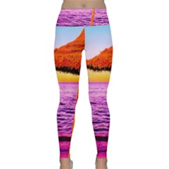 Pop Art Beach Umbrella  Lightweight Velour Classic Yoga Leggings by essentialimage