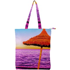 Pop Art Beach Umbrella  Double Zip Up Tote Bag by essentialimage