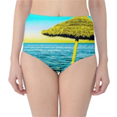 Pop Art Beach Umbrella  Classic High-waist Bikini Bottoms by essentialimage