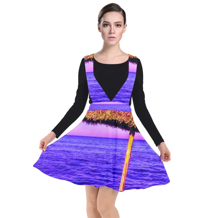 Pop Art Beach Umbrella  Plunge Pinafore Dress