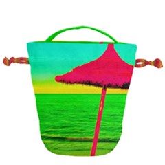 Pop Art Beach Umbrella Drawstring Bucket Bag