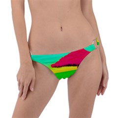 Pop Art Beach Umbrella Ring Detail Bikini Bottom