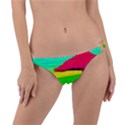 Pop Art Beach Umbrella Ring Detail Bikini Bottom View1