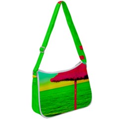 Pop Art Beach Umbrella Zip Up Shoulder Bag