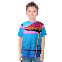 Pop Art Beach Umbrella  Kids  Cotton Tee