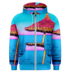 Pop Art Beach Umbrella  Men s Zipper Hoodie