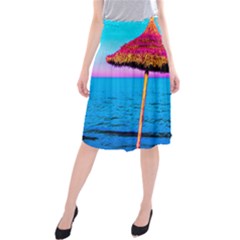 Pop Art Beach Umbrella  Midi Beach Skirt