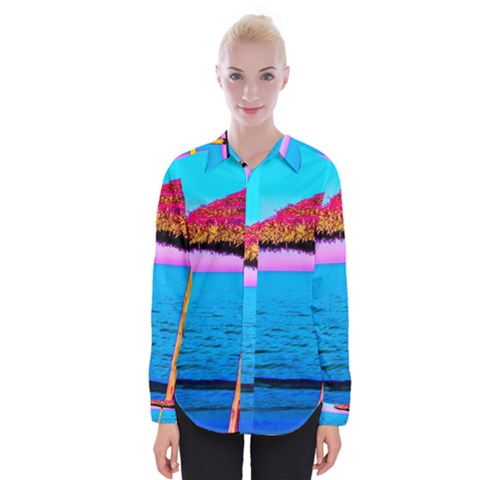 Pop Art Beach Umbrella  Womens Long Sleeve Shirt by essentialimage