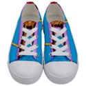 Pop Art Beach Umbrella  Kids  Low Top Canvas Sneakers View1