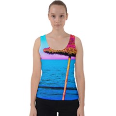 Pop Art Beach Umbrella  Velvet Tank Top by essentialimage