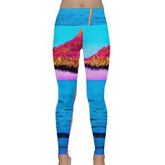 Pop Art Beach Umbrella  Lightweight Velour Classic Yoga Leggings by essentialimage