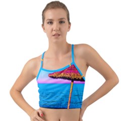 Pop Art Beach Umbrella  Mini Tank Bikini Top by essentialimage