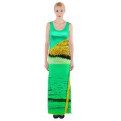 Pop Art Beach Umbrella  Thigh Split Maxi Dress by essentialimage