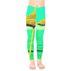 Pop Art Beach Umbrella  Kids  Leggings by essentialimage