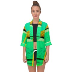 Pop Art Beach Umbrella  Open Front Chiffon Kimono by essentialimage