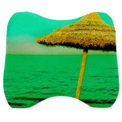 Pop Art Beach Umbrella  Velour Head Support Cushion by essentialimage