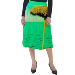 Pop Art Beach Umbrella  Classic Velour Midi Skirt  by essentialimage